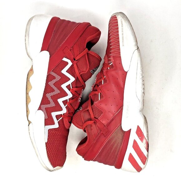 Adidas Shoes Mens 13 DON Issue 2 Red Basketball Sneakers Performance Athletic - Picture 4 of 11